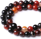 32PCS 12MM Red Persian Agate Stone Beads Energy Healing Beads for DIY Jewelry Bracelet Necklace Making for Jewelry Making15Inch