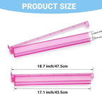 Mahjong Racks with Pushers 4PCS Set Majiang Tile Holder Acrylic Mahjong Racks Accessories and Gifts-Pink