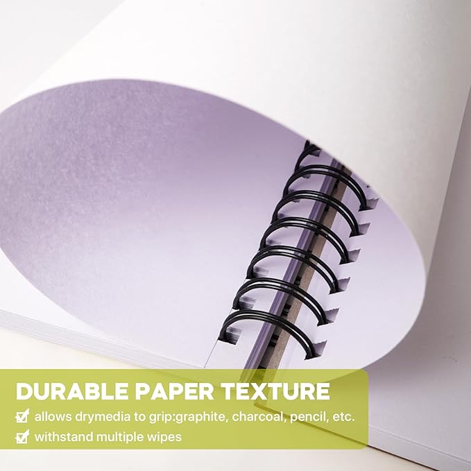 CONDA 9"x12" Double-Sided Hardbound Sketchbook, 60 Sheets, Heavyweight Hardcover Sketchbook, Spiral Sketch Pad, Durable Acid Free Drawing Paper for Drawing Painting
