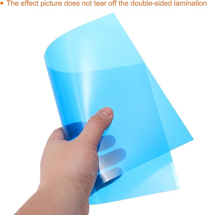 uxcell 4Pcs A4 Gel Light Lighting Filter Overlay Transparent Color Correction Plastic Vinyl PVC Sheets Photography Television Blue,0.2mm