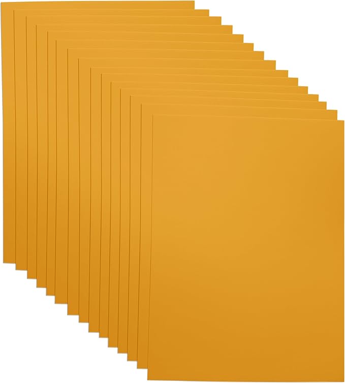 Mustard EVA Foam Sheets for Crafts, 9 x 12 Inch, 2mm Thickness – Ideal for DIY Arts and Crafts, Foam Paper for Kids, Cosplay and Costumes - 15 Pack
