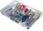 2 Pack 24 Grids Plastic Small Crafts Storage Boxes with Adjustable Dividers (10.5" × 6.7" x 1.57")
