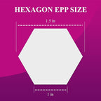 LaserThing Quilting Paper Templates | Handy Tools for Crafting Quilt Patterns | Ideal for Precision Quilting Projects | Includes 1'' Hexagon EPP Set - 1200 Pieces