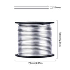 Aluminum Craft Wire, 32.8 Feet 3.0 mm/ 8 Gauge Silver Bendable Soft Metal Aluminum Wire Roll Bulk for DIY Crafts Sculpting Jewelry Making