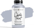 GRANOTONE Chalk Paint for Furniture, Matt-Finish Water-Based Acrylic Paint for Wood, Walls, Metal, Glass, Paper, Fabric Canvas, Maximum Coverage Chalk Paint for Kids & Adults, 250 Ml (FRENCH GREY)
