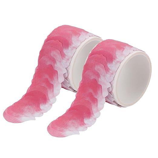 uxcell 2 Rolls Petal Washi Tape, 80 Pieces Floral Decorative Tape Colored Masking Tapes Crafting Supplies for DIY Crafts, Gift Wrapping, Scrapbook, Party Decorations, Small Pink