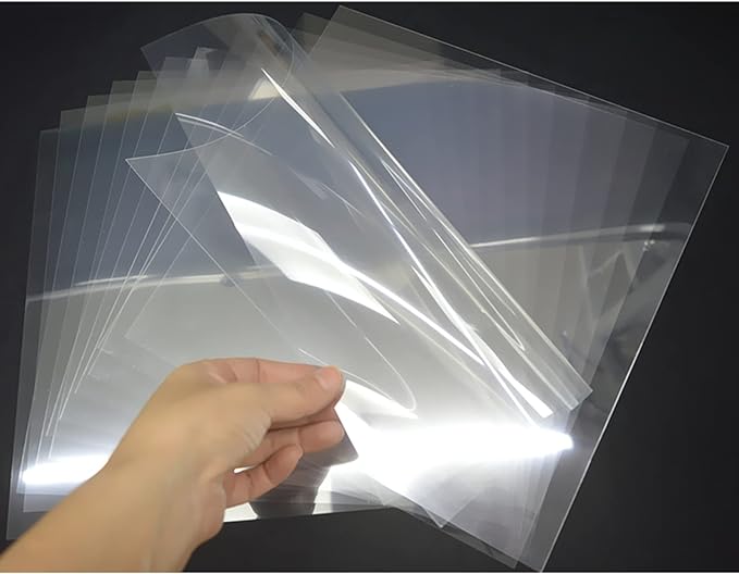 12-Pack 5 mil 12-Inch-by-12-Inch Blank Stencil Sheet for Cricut Vinyl, Silhouette, Transparent PET Acetate Mylar Craft Template Material