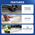 Epoxy Colored Sand Floor Paint, Epoxy Floor Paint for Concrete, High Gloss Marble Effect Coating, Waterproof Non-Slip Concrete Paints, Suitable for Indoor/Outdoor Use (White Hemp Gray,128 oz/4 kg)