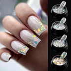 4 Boxes Chameleon Holographic Glitter Nail Art Sequins, Iridescent Mermaid Hexagon Flakes Sparkle Glitters Powder Dust Accessories for Women Manicure DIY Nail Art Decoration