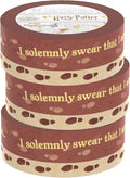 Paper House Productions Harry Potter 3-Pack Set of 2 Foil Accent Washi Tape Rolls for Scrapbooking and Crafts - Marauder's Map