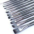 Transon Artist Paint Brush Set of 12 for Watercolor Acrylic Gouache Oil and Tempera Painting