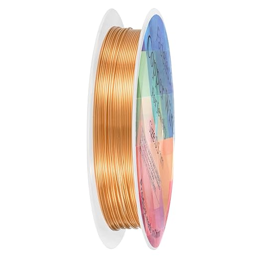 0.5 mm/24 Gauge Copper Wire for Jewelry Making, 20.3FT Copper Beading Craft Wire for Jewelry/Weaving/DIY Crafting/Planting, Color-Retaining [6.2M, Copper Tone]