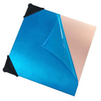 1 Pieces 99.9% Pure Copper Sheet, 8" x 8", 24 Gauge(0.5mm) Thickness, Film Attached Copper Plate, Great for JewelrPure Copper Sheety, Crafts, modelers