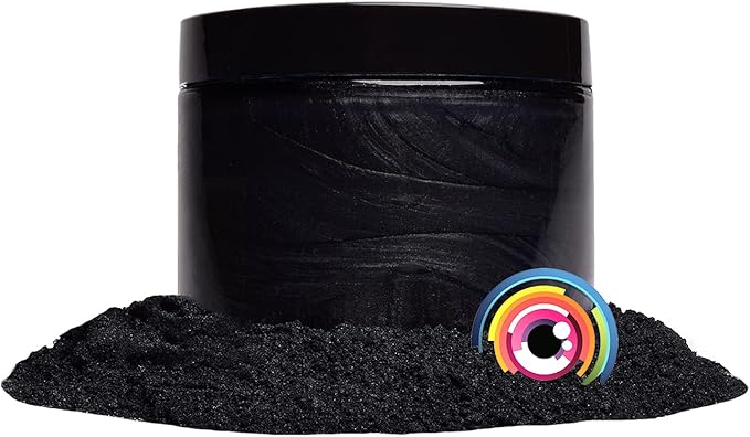 Eye Candy Premium Mica Powder Pigment “Ninja Black” (25g) Multipurpose DIY Arts and Crafts Additive | Woodworking, Epoxy, Resin, Bath Bombs, Paint, Soap, Nail Polish, Lip Balm (Ninja Black, 25G)