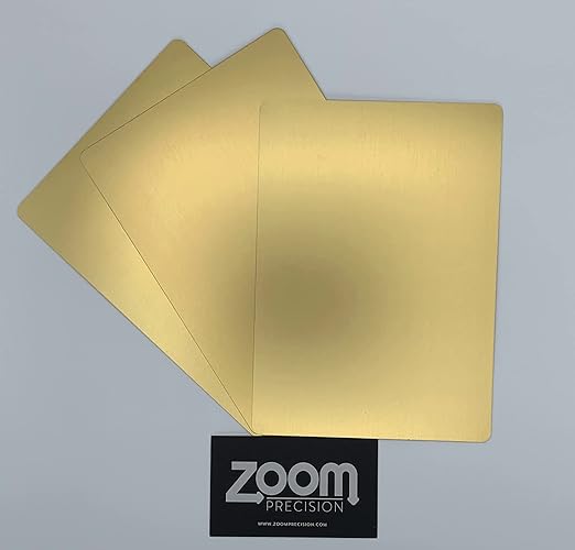 Zoom Precision Metal Engraving Sheets for Etching with Maker, Explore Air 2, Silhouette Cameo 4, Brother Scan and Cut Engraving Tool Tip Engraver; Blank Anodized Aluminum Sheets for Crafting - 3 Pack