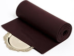 Jecery 1.1 Yard Anti Tarnish Silver Cloth by the Yard, Luxury Jewelry Silver Polishing Storage Protect Cloths for Silverware Flatware Silversmith Polishing (Brown)