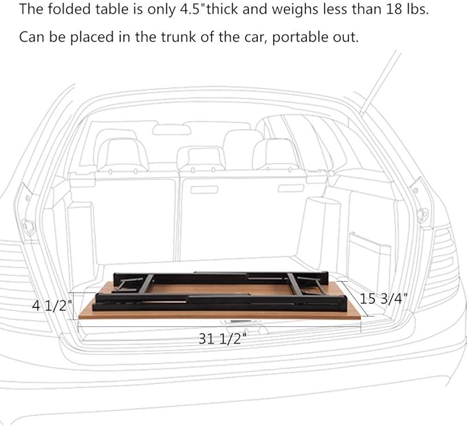 Need 31.5 Inch Folding Computer Desk for Small Spaces, Black Study Foldable Writing Table for Home Office, Bedroom, Dorm Room & Student, No Assembly