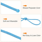 MECCANIXITY Waxed Cord 0.8mm Waxed Polyester Cord 175 Yard Wax String for Bracelet Making,Necklaces, Beading,Jewelry Making and DIY Crafts(Sky Blue)
