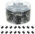 150 PCS Mini Binder Clips, 5/8 inch 15mm Binder Clips, Black Paper Clamps Small Size for Office, Home, School, Document Organizing (0.6 inch)