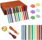 15 Piece Glue Gun Sealing Wax Sticks for Wax Seal Stamp, Blue Wax Sealing Sticks for Wedding Invitations, Cards, Envelopes