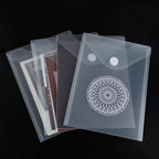 24 Pack Large Clear Die & Stamp Storage Bag Transparent Plastic Folders for Cutting Dies Stencil Embossing Crafts for DIY Scrapbooking Paper Card Craft Organizer Holder