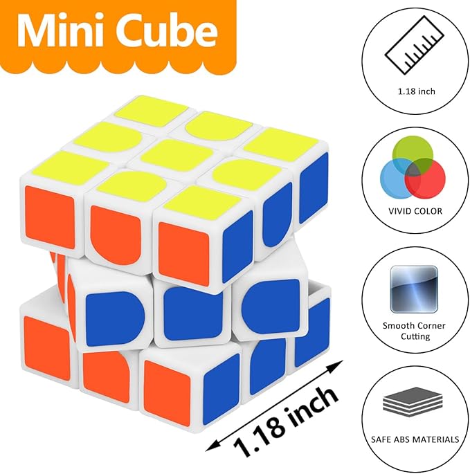 Mini Cube 20 Pack Magic Cube, Puzzle Party Favors for Kids Party Puzzle Game Toys Classroom Rewards & School Prize for Students, Stress Relief Toys Goody Bag Filler Birthday Easter Gift