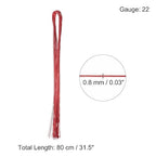 PATIKIL 32 Inch 22 Gauge Floral Stem Wire, 3 Pack/120 Pieces Bouquet Stem Paper Wrapped for DIY Crafts Flower Arrangements, Red