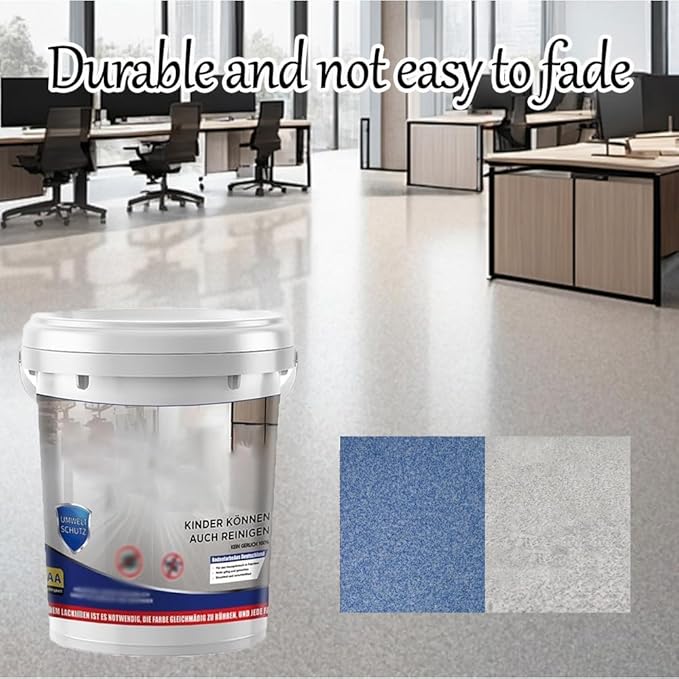 Louis Forest Epoxy Floor Paint, High-Gloss Marble Effect Epoxy Floor Coating (Light Gray,1pcs)