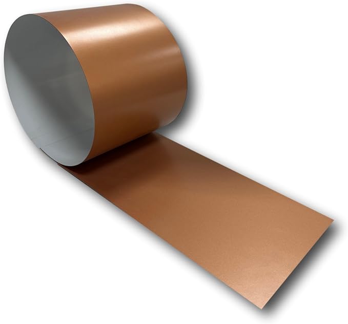 Eagle 1-24 Gauge KYNAR 500 Sheet Metal Flashing Rolls-10 FT Long-Heavy Duty-Commercial Grade-Roofing Flashing, Fascia Cover, Coping Cap-Multiple Sizes (36" x 10 FT, Copper Penny (Painted))