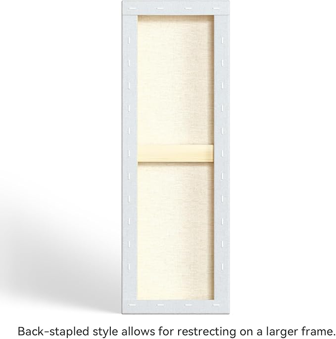 PHOENIX 8x24 Inch 3 Pack Gallery Canvas -1.5 in Thick Long Skinny Canvases for Painting - Deep Edge 100% Cotton 11 Oz. Gesso Primed White Blank Professional Canvas Oil & Acrylic Paints