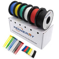 Fermerry 22 AWG Stranded Wire Spool 25ft Each 6 Colors Flexible 22 Gauge Silicone Hook up Wire Kit Electrical Tinned Copper Wire