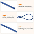 MECCANIXITY Waxed Polyester Cord, 1mm Diameter, 175 Yard, Dark Blue, Beading Cord, Crafting Cord