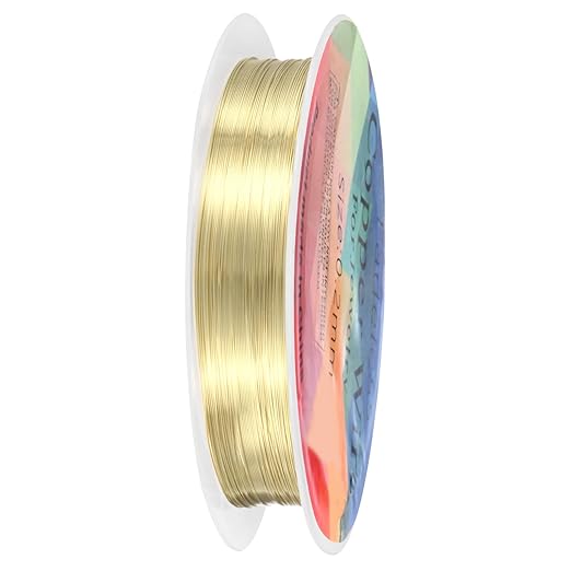 0.2 mm/32 Gauge Copper Wire for Jewelry Making, 82FT Copper Beading Craft Wire for Jewelry/Weaving/DIY Crafting/Planting, Color-Retaining [25M, Light Golden]
