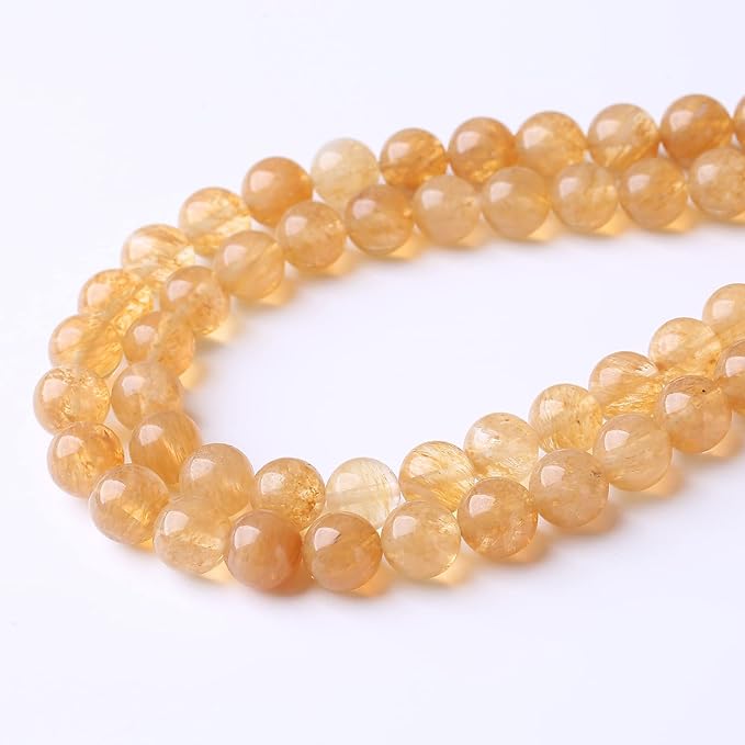 32PCS 10MM Tea Watermenlon Stone Beads Energy Healing Beads for DIY Jewelry Bracelet Necklace Making for Jewelry Making 15Inch