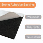 8 Pcs Black Adhesive Foam Padding, Closed Cell Foam Sheet 1/8" Thick 6 Inch X 6 Inch, Adhesive Neoprene Rubber Pad Self Stick Anti-Slip Anti Vibration Pad (6inX 6inX 1/8in, 8)