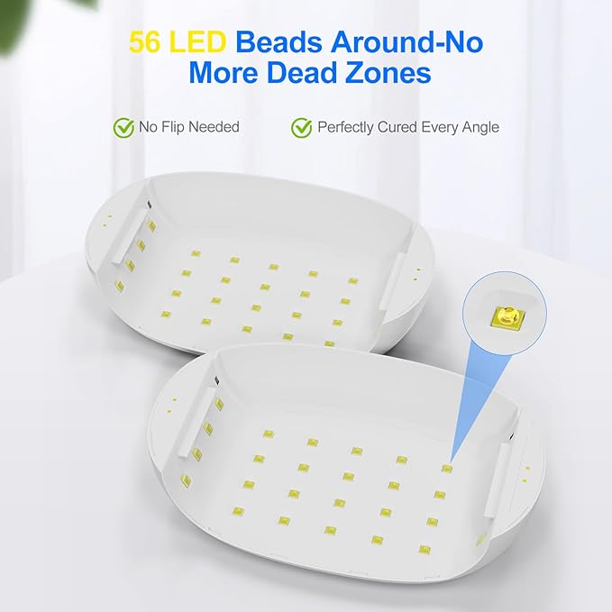 PUWANJILI UV Light for Resin,360° Ring Dual-Layer & Adjustable Time Setting (1/3/5min) UV Resin Light,56 LED High-Powered UV Lamp for Resin Curing,Fast Curing Lamp for Resin Molds,DIY Crafts Decor