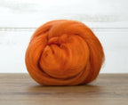 Revolution Fibers Merino Wool Roving | Premium Combed Wool Top | 22 Micron, Perfect for Felting Projects, Spinning, Wall Hangings and Tapestry (Pumpkin)