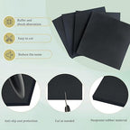 4 Pieces Anti Vibration Pads 1/8 in Thick X 6 in X 6 in, Neoprene Rubber Pads, Hard Rubber Block for Anti-Slip, Shock Absorption, Protection