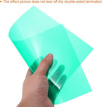 uxcell 4Pcs A4 Gel Light Lighting Filter Overlay Transparent Color Correction Plastic Vinyl PVC Sheets Photography Television Green,0.2mm