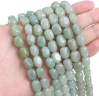 Natural Light Green Aventurine Cuboid Stone Loose Semi Gemstone Beads for Jewelry Making 8mmx12mm 38cm/Strand