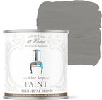 AMY HOWARD AT HOME Chalk-Based One Step Paint for Furniture, Cabinetry, Decor, Finish, and More | No Stripping, Sanding, or Priming | Medium Base | 32 Ounce | Selznick Grey