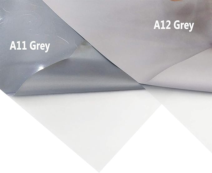 guangyintong Heat Transfer Vinyl Gray HTV Rolls, 12" x 10ft Gray Iron on Vinyl for T-Shirts, Matte Surface HTV Vinyl for All Cutter Machine Easy to Cut & Weed for Heat Vinyl DIY Design