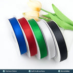 KMER LIFE 5/8" Wide x 50 Yards Green Polyester Satin Ribbon - Perfect for Wedding Decor, Wreaths, Crafts, Gift Wrapping & More