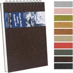 8.3x5.8 Sketch Book, Top Spiral Bound Sketch Pad, 60sheets 92lb/150gsm Bright White Paper, Acid-Free Mixed Media Paper for Painting, Dawing & Art Supplies. B-DarkCoffee