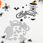 Metal Halloween Die Cuts - Ghost Bat Cutting Dies Embossing Stencil Template for Card Making Scrapbooking Paper Craft Album Stamps DIY Decor