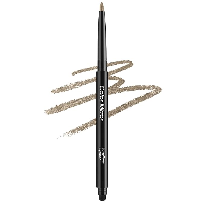 Smudge Proof Eyeliner, Waterproof Retractable Eye liner with Brush, Matte and Shimmer Eyeliner Pencil, Creamy Texture, Long lasting & Smooth(49 Ginger Shimmer)