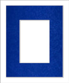 Pack of 25 Acid Free 11x14 Mats Bevel Cut for 8.5x11 Photos - Royal Blue Suede Precut Matboards With Backing Boards and Clear Photo Mat Bags For Pictures, Photos, Framing - 4-ply Thickness