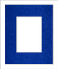 8.5x11 Mat Bevel Cut for 7x9 Photos - Acid Free Royal Blue Suede Precut Matboard - For Pictures, Photos, Framing - 4-ply Thickness