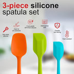Silicone Spatula Set - Rubber Spatula - 600°F Heat Resistant Baking Spoon & Spatulas (Multicolor)