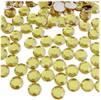 The Crafts Outlet 144pc Rhinestones Round 10mm - Flatback Olive Green EGR